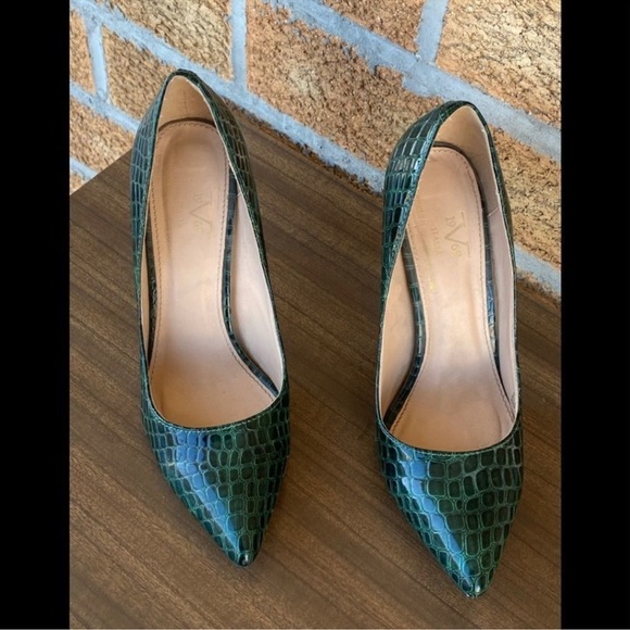V 1969 green snake heels size 8.5 - Picture 4 of 10